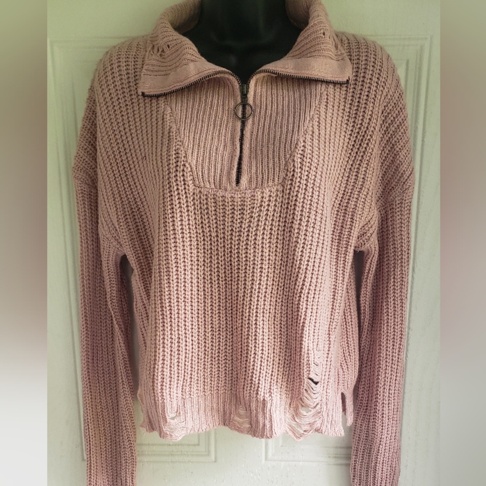 MORAL FIBED ladies distressed sweater